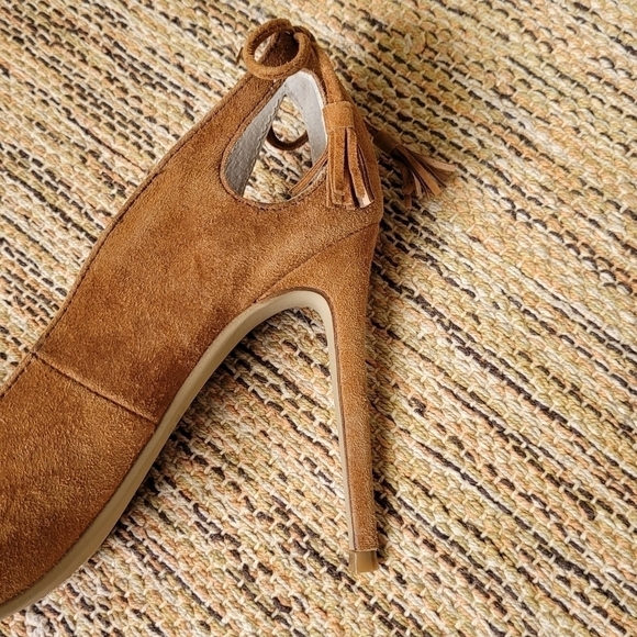 SEED Heritage Suede Pumps with Tie Back - Picture 4 of 11